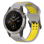 For Garmin Fenix 5X Plus / Grey+Yellow