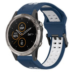 For Garmin Fenix 5X Plus / Blue+White