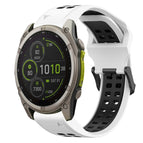 For Garmin Fenix 8 MIP 51mm / White+Black