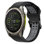 For Garmin Fenix 8 MIP 51mm / Black+Grey