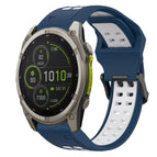 For Garmin Fenix 8 MIP 51mm / Blue+White