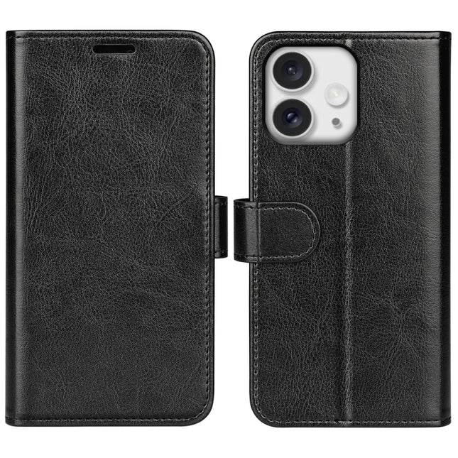 R64 Texture Horizontal Flip Leather Phone Case, For iPhone 16 Pro, For iPhone 16 Plus, For iPhone 16, For iPhone 15 Pro Max, For iPhone 15 Pro, For iPhone 15 Plus