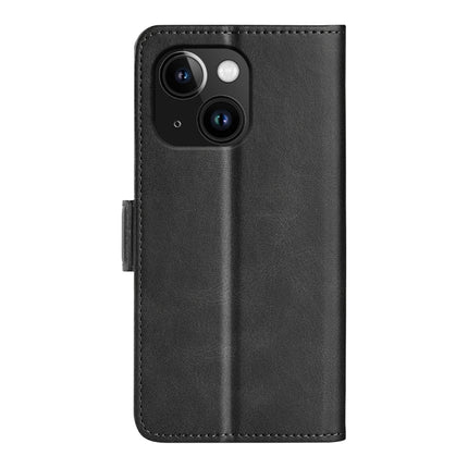 Dual-side Magnetic Buckle Horizontal Flip Leather Phone Case, For iPhone 15