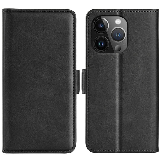 Dual-side Magnetic Buckle Horizontal Flip Leather Phone Case, For iPhone 15 Pro, For iPhone 15 Plus, For iPhone 15