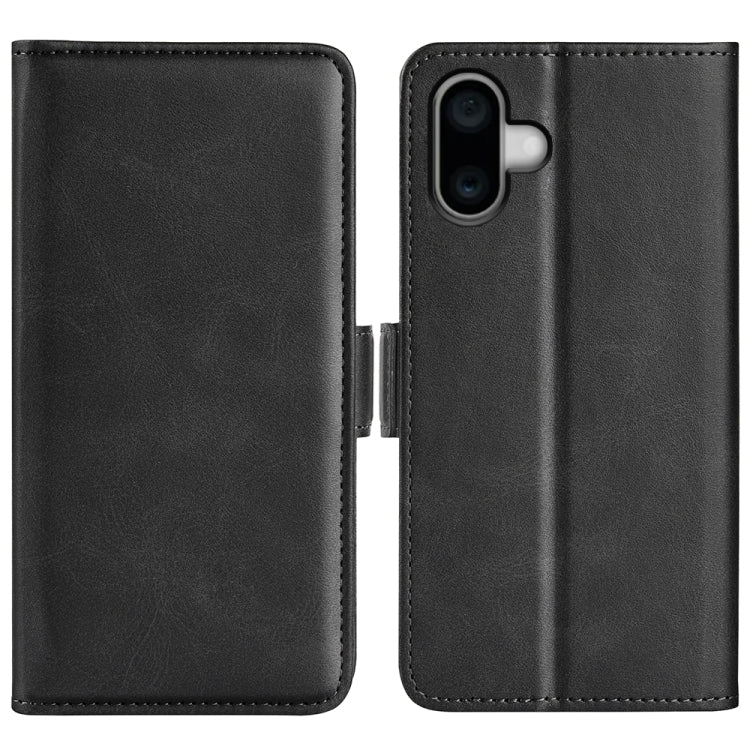Dual-side Magnetic Buckle Horizontal Flip Leather Phone Case, For iPhone 16 Pro Max, For iPhone 16e, For iPhone 16 Pro, For iPhone 16 Plus