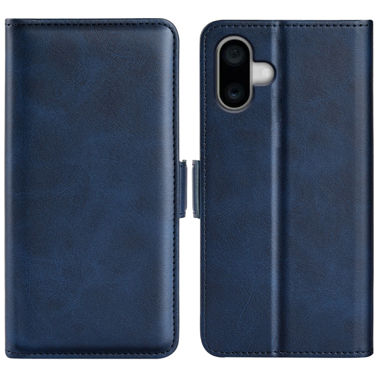 Dual-side Magnetic Buckle Horizontal Flip Leather Phone Case, For iPhone 16 Pro Max, For iPhone 16e, For iPhone 16 Pro, For iPhone 16 Plus