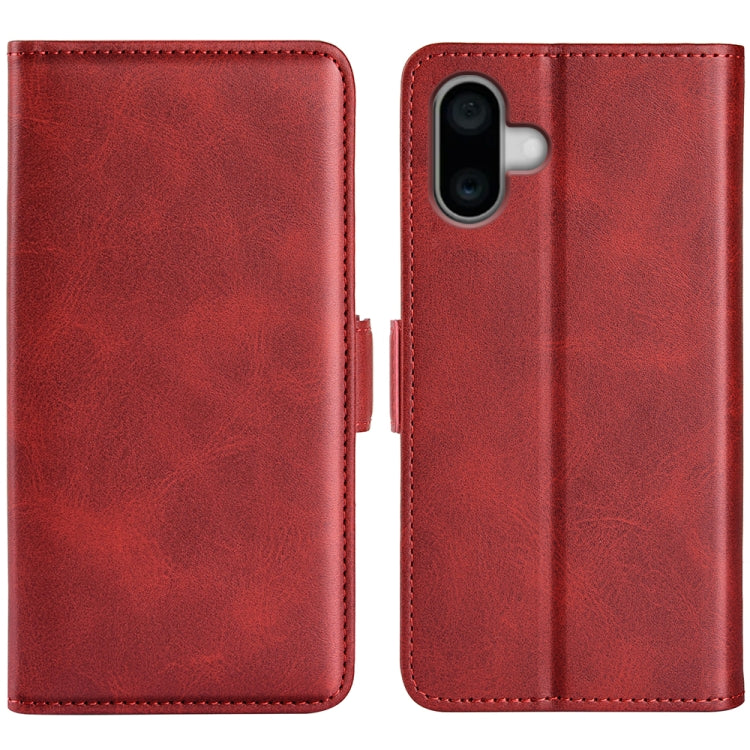 Dual-side Magnetic Buckle Horizontal Flip Leather Phone Case, For iPhone 16 Pro Max, For iPhone 16e, For iPhone 16 Pro, For iPhone 16 Plus