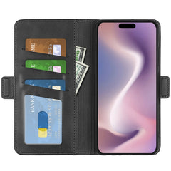 Beidseitige horizontale Flip-Leder-Telefonhülle mit magnetischer Schnalle, für iPhone 16 Pro Max, für iPhone 16 Pro, für iPhone 16 Plus, für iPhone 16, für iPhone 15 Pro Max, für iPhone 15 Pro