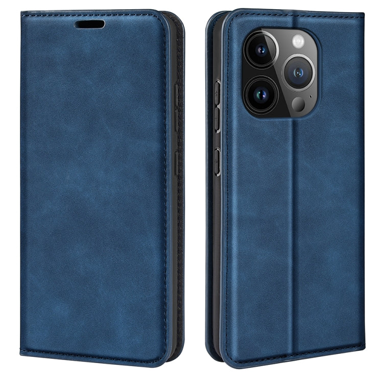Retro-skin Magnetic Suction Leather Phone Case, For iPhone 16, For iPhone 15 Pro Max, For iPhone 15 Pro, For iPhone 15 Plus