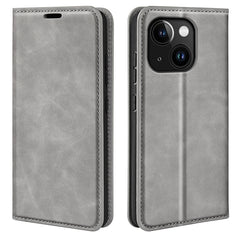 Retro-skin  Magnetic Suction Leather Phone Case, For iPhone 15 Pro, For iPhone 15 Plus, For iPhone 15