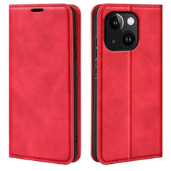 Retro-skin  Magnetic Suction Leather Phone Case, For iPhone 15 Pro, For iPhone 15 Plus, For iPhone 15