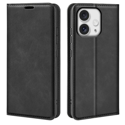 Magnetische Handyhülle aus Leder im Retro-Look mit Saugnapf, für iPhone 15 Plus, für iPhone 15