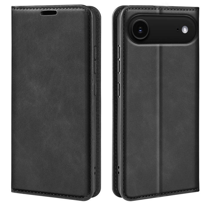 Magnetische Handyhülle aus Leder im Retro-Look mit Saugnapf, für iPhone 15 Plus, für iPhone 15