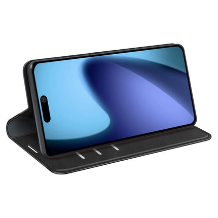 Magnetische Handyhülle aus Leder im Retro-Look mit Saugnapf, für iPhone 15 Plus, für iPhone 15