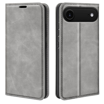 Magnetische Handyhülle aus Leder im Retro-Look mit Saugnapf, für iPhone 15 Plus, für iPhone 15