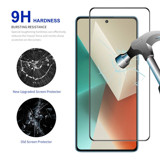 ENKAY Hat-Prince Full Glue High Aluminum-silicon Tempered Glass Film, For Redmi Note 13 / Note 13 Pro, For Xiaomi Redmi A1+ 4G / A2+ 4G