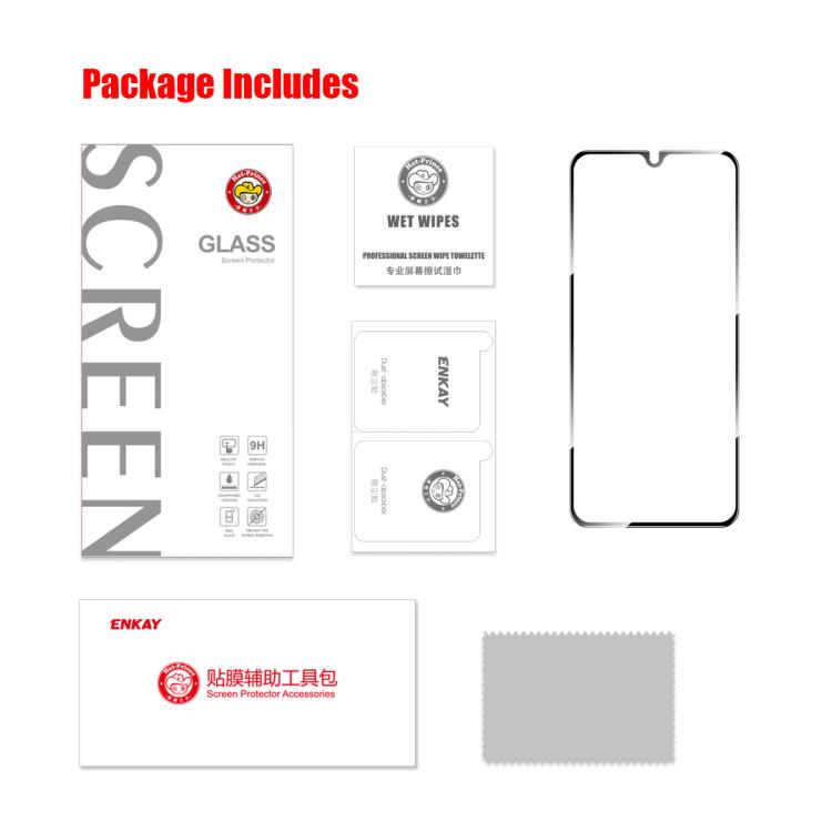 ENKAY Hat-Prince Full Glue High Aluminum-silicon Tempered Glass Film, For Redmi 15C Global 171.5mm / Poco C85, For Redmi 15C 5G / 4G Europe 173.1mm, For Redmi 13X, For Redmi Note 14S 4G, For Redmi Turbo 4, For Xiaomi Poco X7 Pro������������������������...