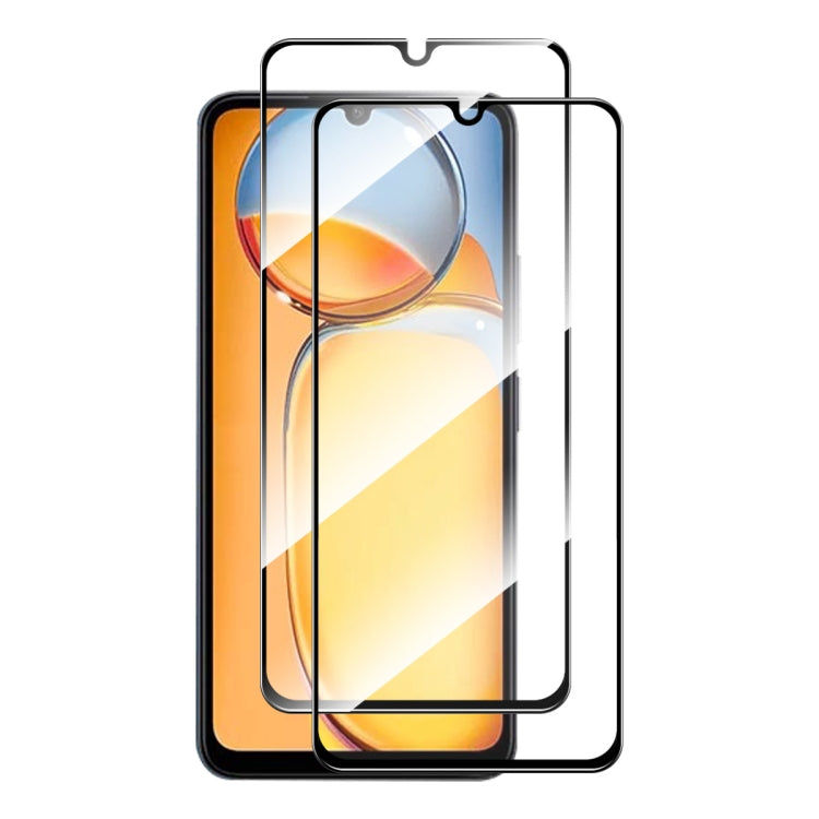 2pcs ENKAY Hat-Prince Full Glue High Aluminum-silicon Tempered Glass Film, For Redmi 15C Global 171.5mm / Poco C85, For Redmi 15C 5G / 4G Europe 173.1mm, For Redmi 13X, For Redmi Note 14S 4G, For Redmi Turbo 4, For Xiaomi Poco X7 Pro�������������������...