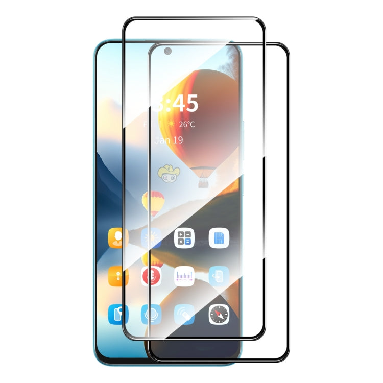 2pcs ENKAY Hat-Prince Full Glue High Aluminum-silicon Tempered Glass Film, For Redmi 15C Global 171.5mm / Poco C85, For Redmi 15C 5G / 4G Europe 173.1mm, For Redmi 13X, For Redmi Note 14S 4G, For Redmi Turbo 4, For Xiaomi Poco X7 Pro�������������������...