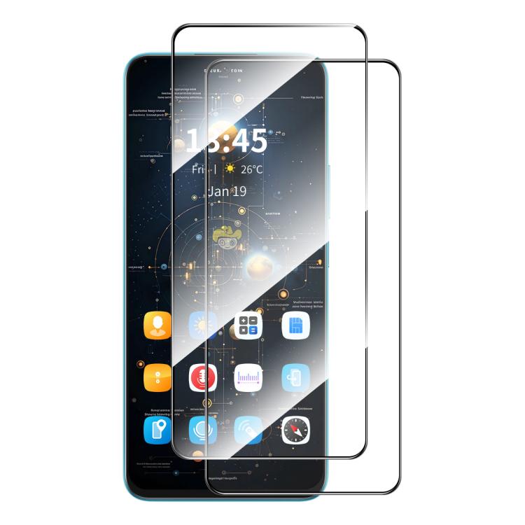 2pcs ENKAY Hat-Prince Full Glue High Aluminum-silicon Tempered Glass Film, For Redmi 15C Global 171.5mm / Poco C85, For Redmi 15C 5G / 4G Europe 173.1mm, For Redmi 13X, For Redmi Note 14S 4G, For Redmi Turbo 4, For Xiaomi Poco X7 Pro�������������������...
