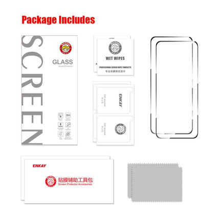 2pcs ENKAY Hat-Prince Full Glue High Aluminum-silicon Tempered Glass Film, For Redmi Note 17 4G / 5G Global 169.7mm, For Xiaomi Poco M8 Power 5G, For Redmi K100 Pro Max / Poco F9 Ultra 5G, For Xiaomi Poco F9 Pro 5G, For Redmi 17 4G / 5G Global 170mm   ...