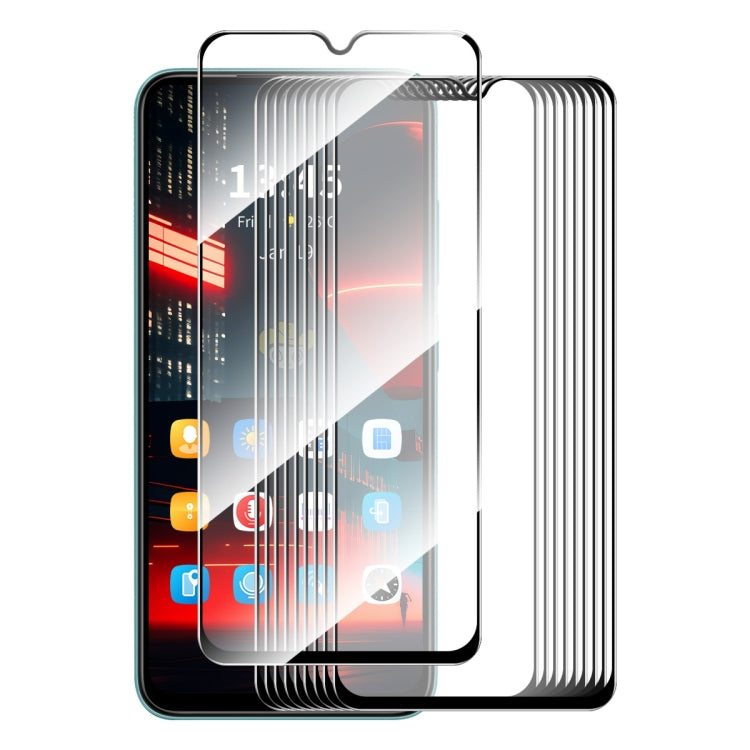 10pcs ENKAY Hat-Prince Full Glue High Aluminum-silicon Tempered Glass Film, For Redmi 15C Global 171.5mm / Poco C85, For Redmi 13X, For Redmi Note 14S 4G, For Redmi Turbo 4, For Xiaomi Poco X7 Pro, For Redmi Note 14 4G 163.25mm, For Redmi A4 5G��������...