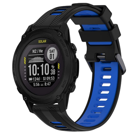 Sports Two-Color Silicone Watch Band, For Garmin Descent G1, For Garmin Fenix 7