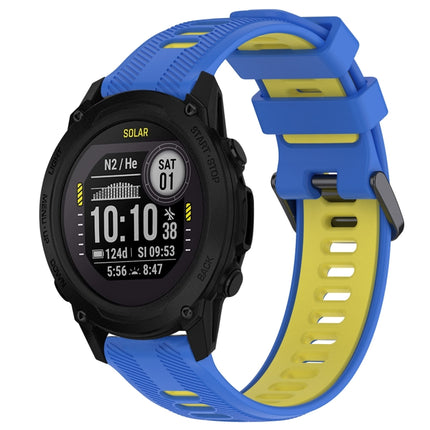 Sports Two-Color Silicone Watch Band, For Garmin Descent G1, For Garmin Fenix 7
