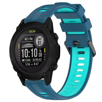 Sports Two-Color Silicone Watch Band, For Garmin Descent G1, For Garmin Fenix 7