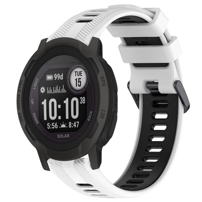 Sports Two-Color Silicone Watch Band, For Garmin Instinct 2 Solar, For Garmin Instinct 2