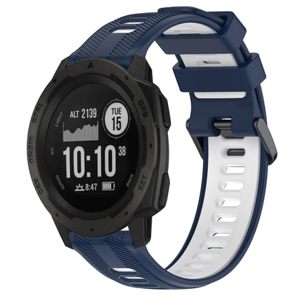 Sports Two-Color Silicone Watch Band, For Garmin Instinct, For Garmin Fenix 6 Solar