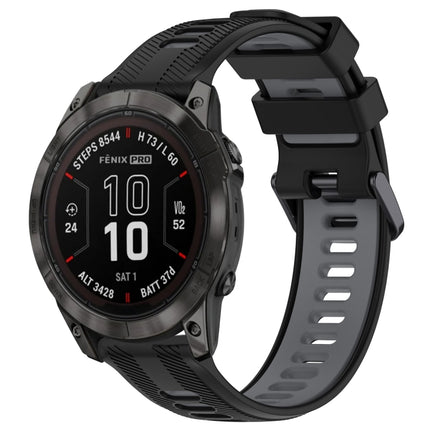 Sports Two-Color Silicone Watch Band, For Garmin EPIX Pro 47mm, For Garmin Fenix 7 Pro
