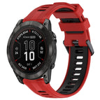 For Garmin Fenix 7 Pro / Red+Black