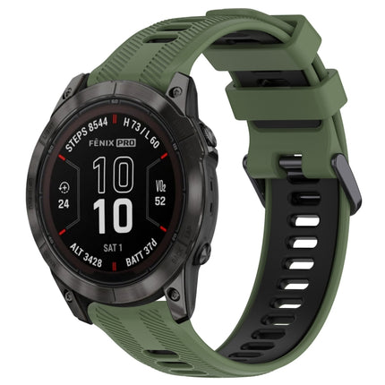 Sports Two-Color Silicone Watch Band, For Garmin EPIX Pro 47mm, For Garmin Fenix 7 Pro
