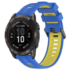For Garmin Fenix 7 Pro / Blue+Yellow