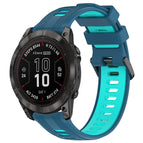 For Garmin Fenix 7 Pro / Blue+Teal