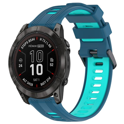 Sports Two-Color Silicone Watch Band, For Garmin EPIX Pro 47mm, For Garmin Fenix 7 Pro