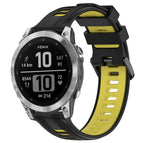 For Garmin Fenix 7 / Black+Yellow