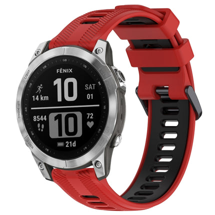 Sports Two-Color Silicone Watch Band, For Garmin Descent G1, For Garmin Fenix 7