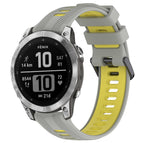 For Garmin Fenix 7 / Grey+Yellow