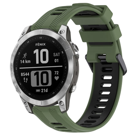 Sports Two-Color Silicone Watch Band, For Garmin Descent G1, For Garmin Fenix 7