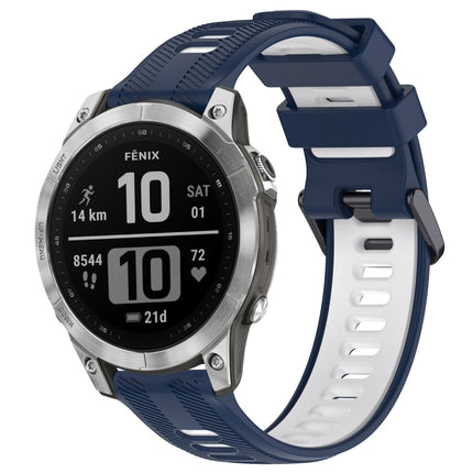 Sports Two-Color Silicone Watch Band, For Garmin Descent G1, For Garmin Fenix 7