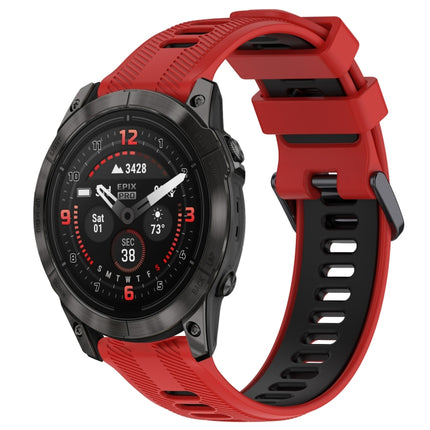 Sports Two-Color Silicone Watch Band, For Garmin EPIX Pro 47mm, For Garmin Fenix 7 Pro