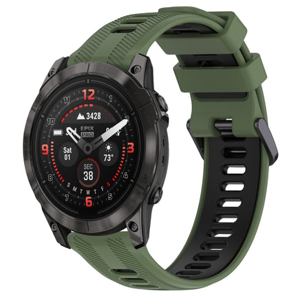 Sports Two-Color Silicone Watch Band, For Garmin EPIX Pro 47mm, For Garmin Fenix 7 Pro