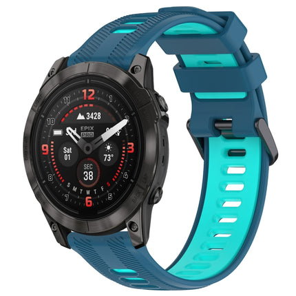 Sports Two-Color Silicone Watch Band, For Garmin EPIX Pro 47mm, For Garmin Fenix 7 Pro