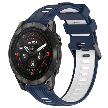 Sports Two-Color Silicone Watch Band, For Garmin EPIX Pro 47mm, For Garmin Fenix 7 Pro
