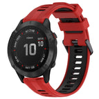 For Garmin Fenix 6 Pro / Red+Black