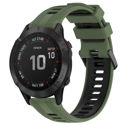 Sports Two-Color Silicone Watch Band, For Garmin Approach S62, For Garmin Fenix 6 Pro