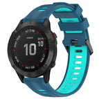 For Garmin Fenix 6 Pro / Blue+Teal