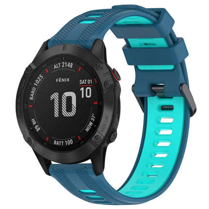 Sports Two-Color Silicone Watch Band, For Garmin Approach S62, For Garmin Fenix 6 Pro